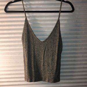 Gray crop top